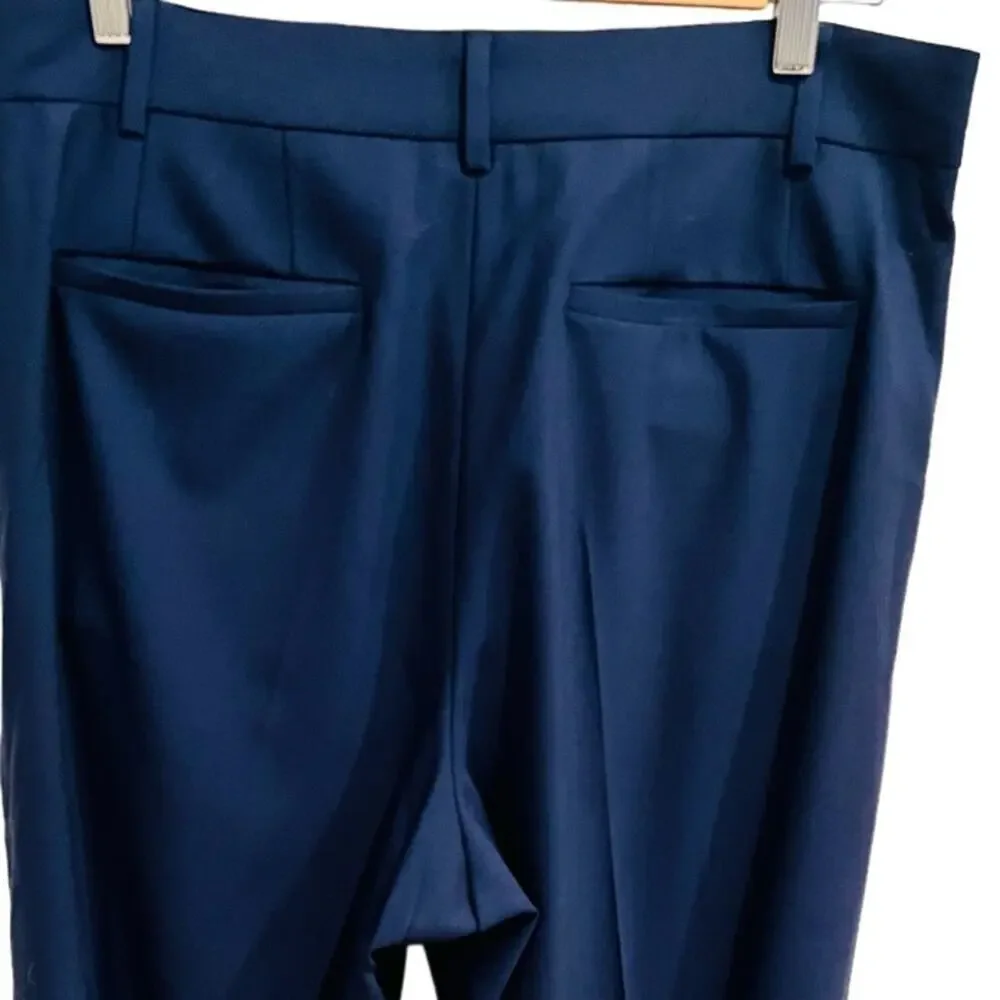 FRAME High Waist Wide Leg Trousers in Blue Size 14 NWT